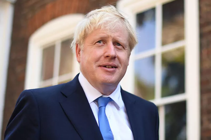 Boris Johnson looking smug